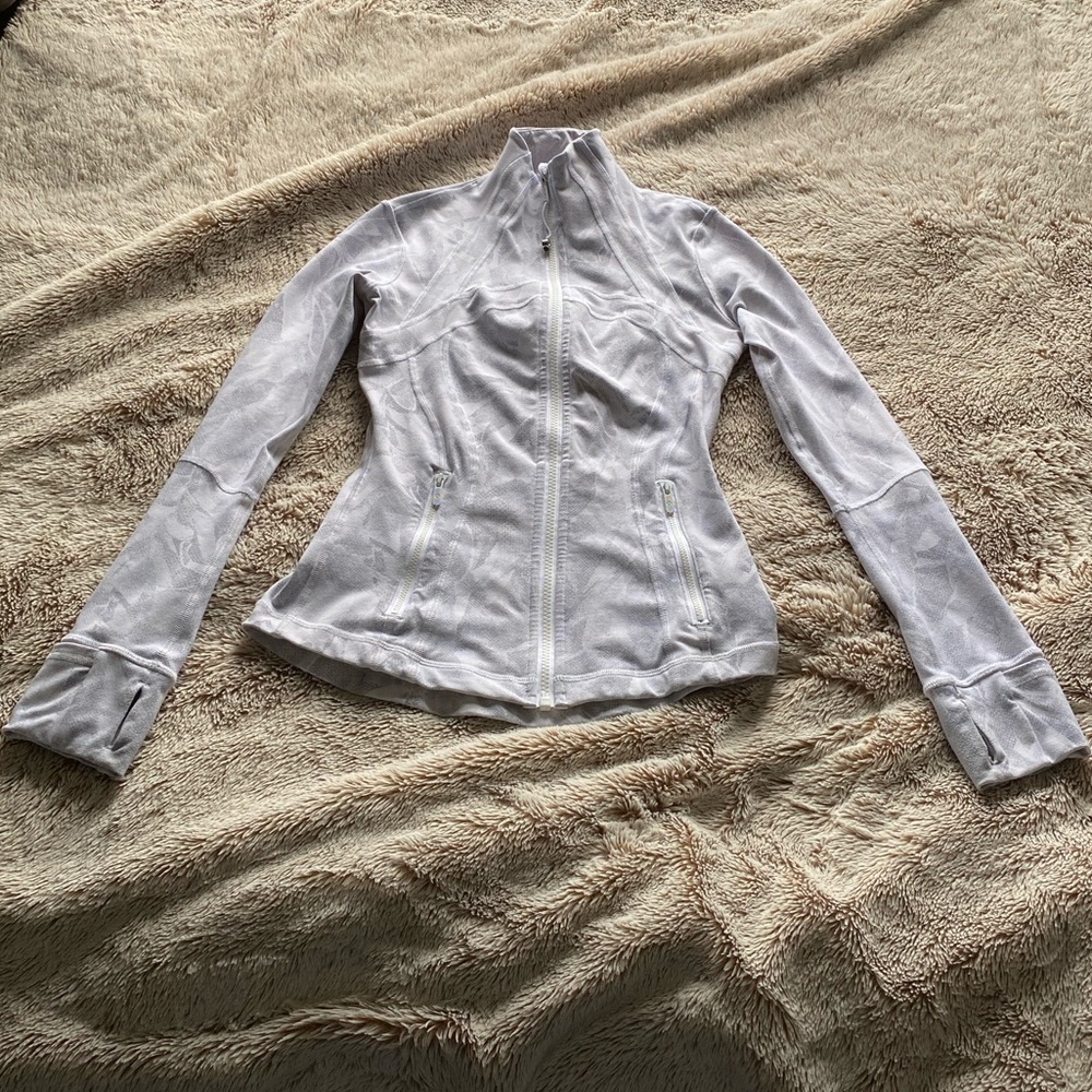 Lululemon White Patterned Define Jacket